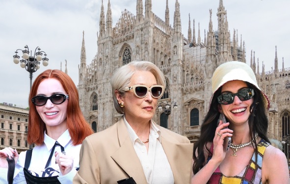 A Milano iniziano le riprese del “Diavolo veste Prada 2” – Ecco dove: i fan si arrampicano sui pali