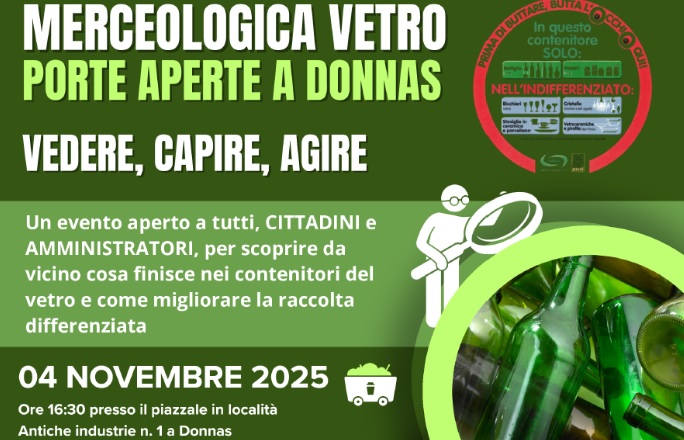 Courmayeur – A ‘Donnas Merceologica’ vetro a porte aperte il 4 novembre – per vedere, capire e agire