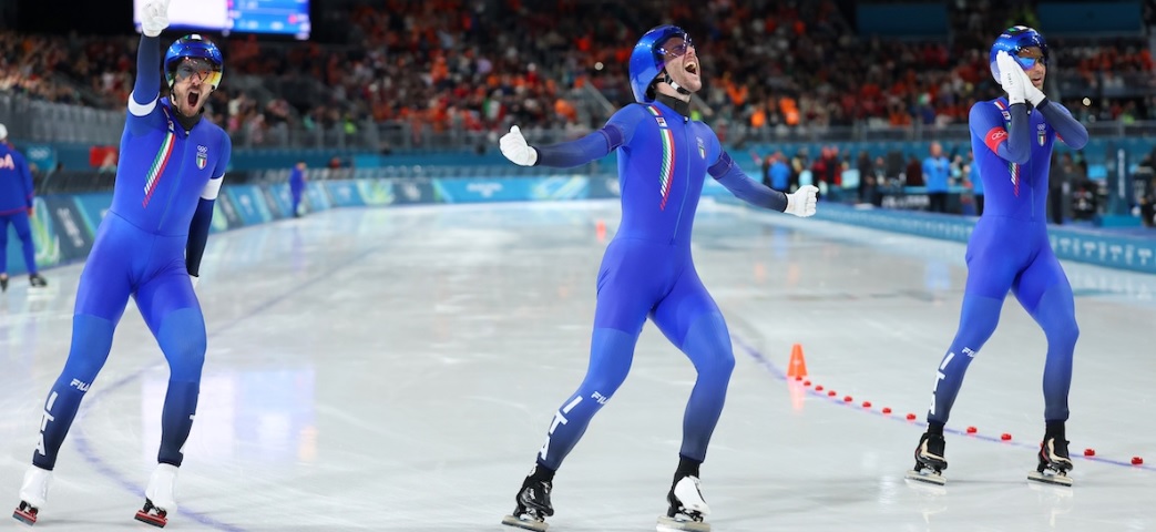 Trionfo Italia nel Pattinaggio velocità! Battuti i fortissimi Stati Uniti, Oro delle 3 Frecce Azzurre