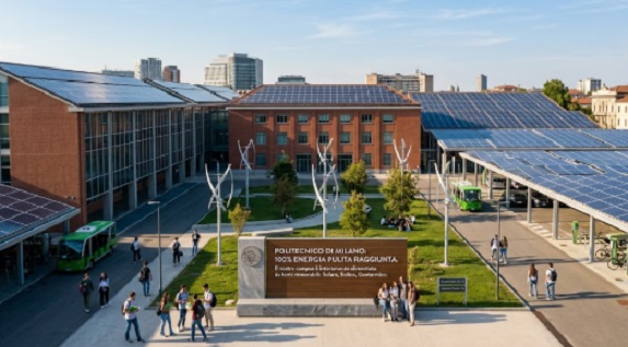 Milano – Un altro primato per il Politecnico: sarà la prima Università a energia 100% pulita, grazie ad un nuovo Parco fotovoltaico. Il progetto