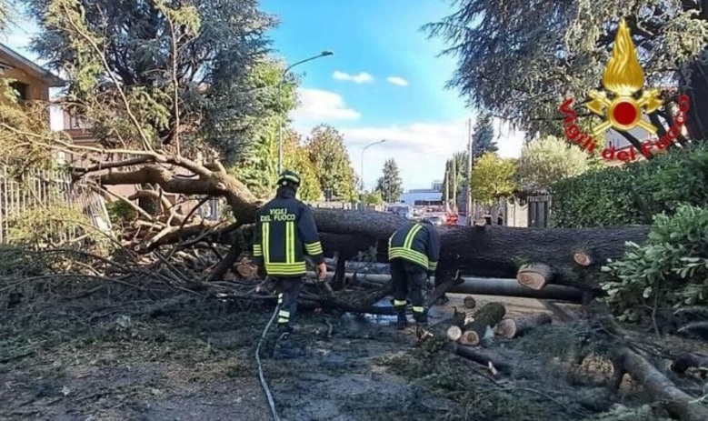 Nel Milanese tromba d’aria e violenti temporali – Alberi caduti bloccano le ambulanze, motociclista intrappolata. Decine di segnalazioni