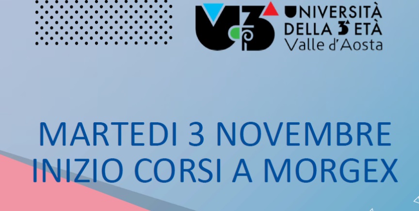 A Morgex i corsi per l’Università della Terza Età – Iscrizioni aperte dal 22 ottobre